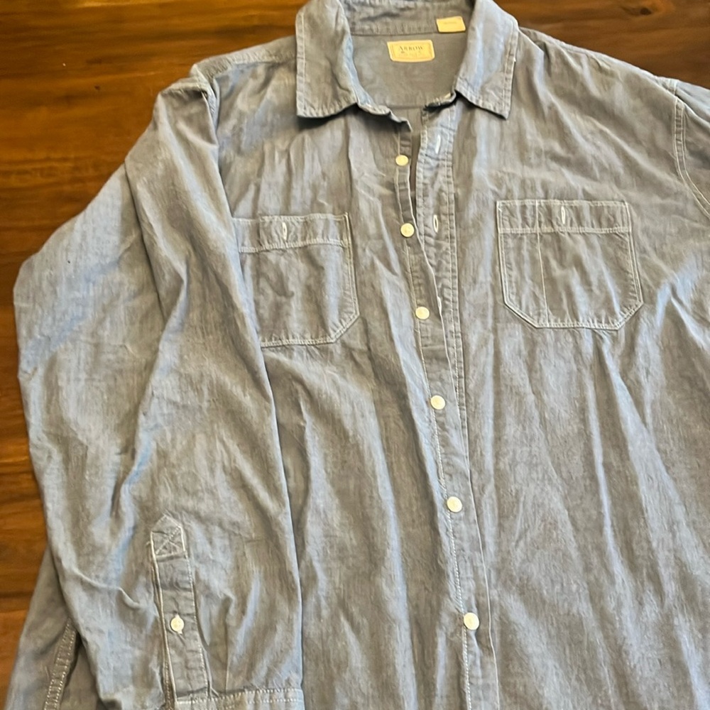 Arrow Blue Jean Co. XXL blue Chambray Long Sleeve Shirt